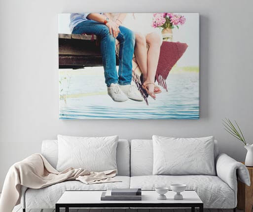 Canvas print in the room